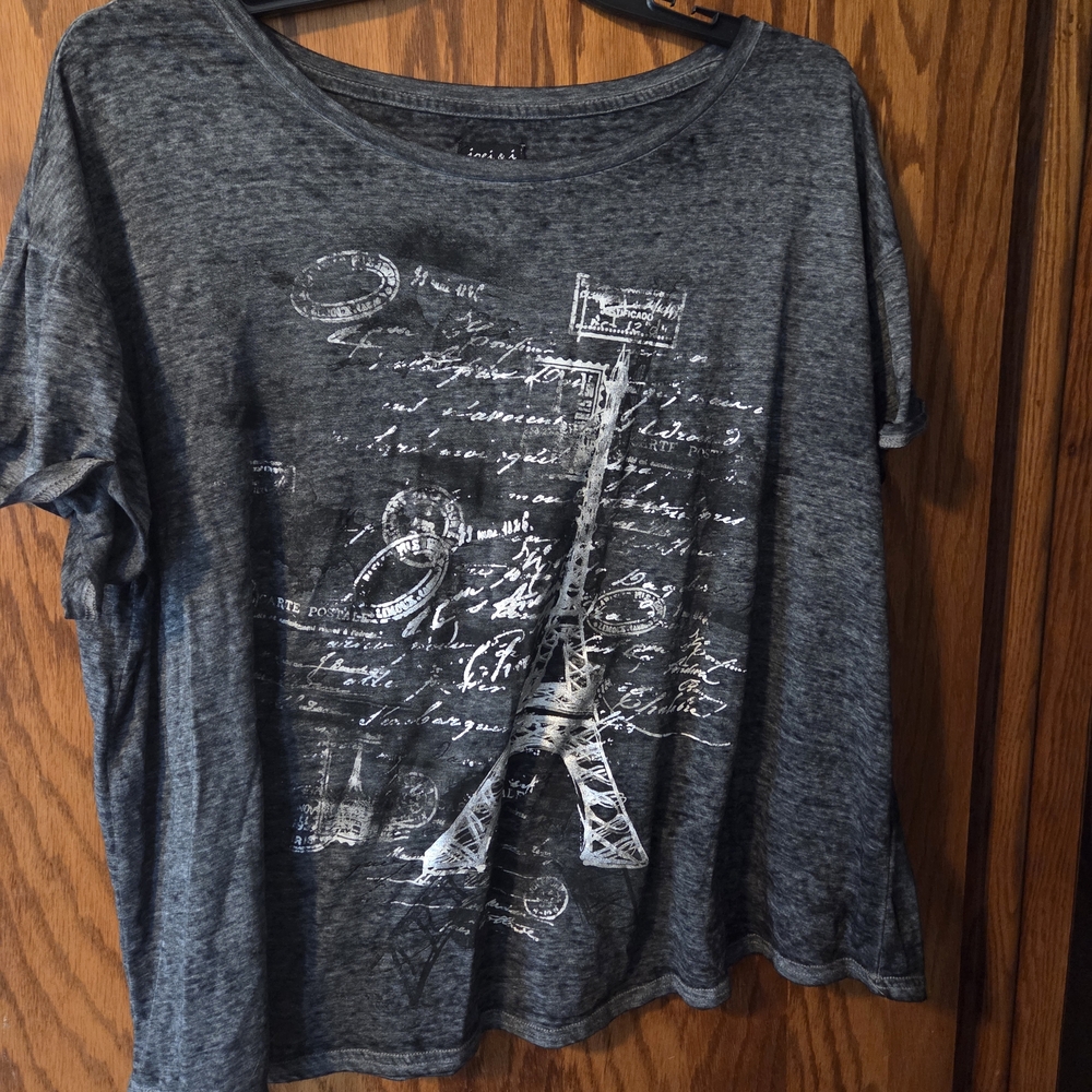 Joie Gray Short Sleeve Graphic Tee